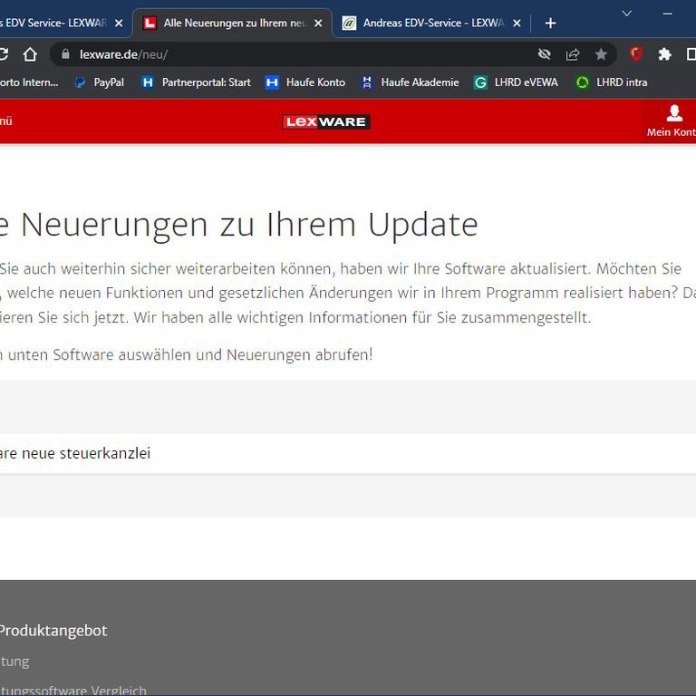 Update Neuerungen Lexware